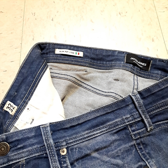 Jack & Jones | Men's off grey /Blue Jeans slim fit - Picture 8 of 10